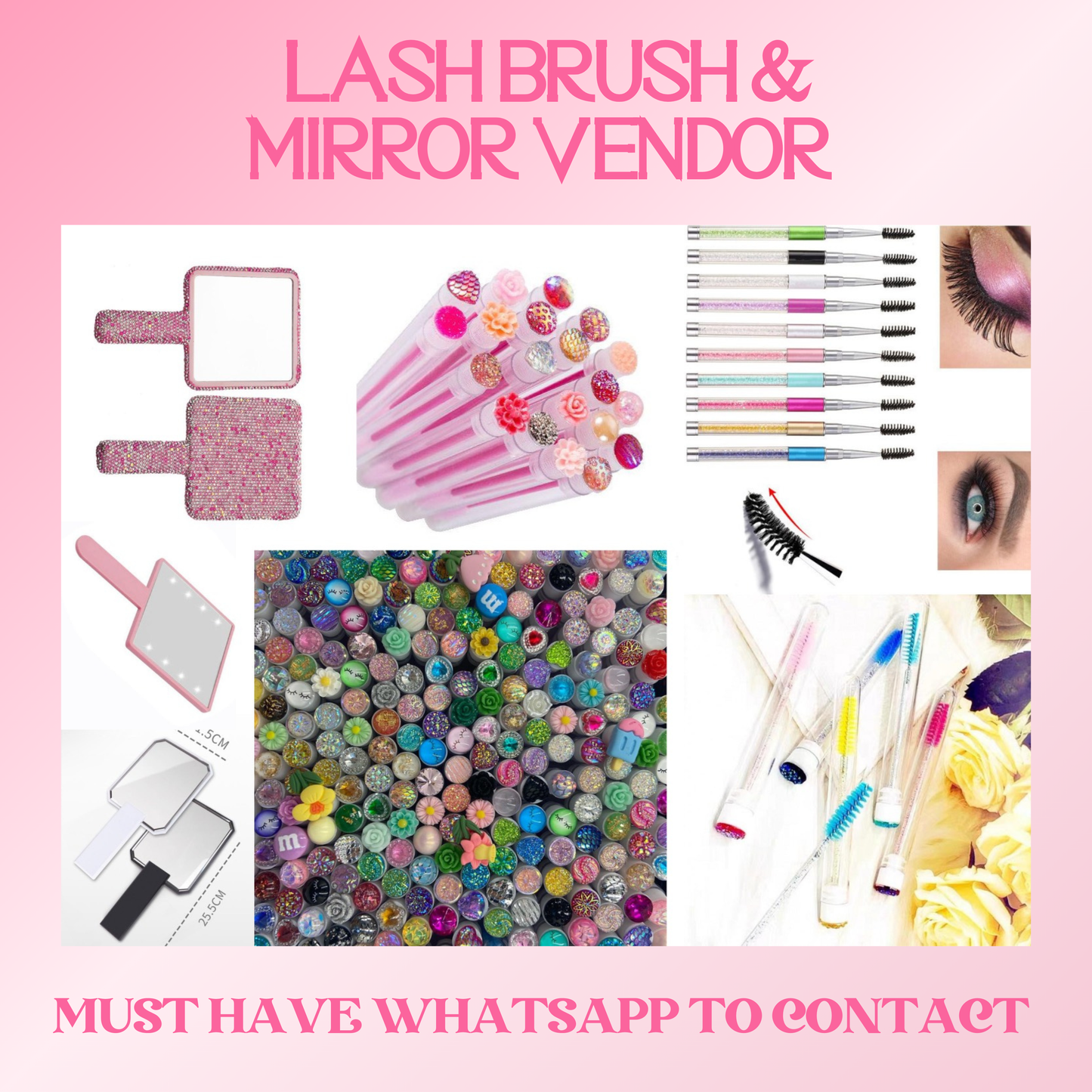 Lash Brush & Mirror Vendor
