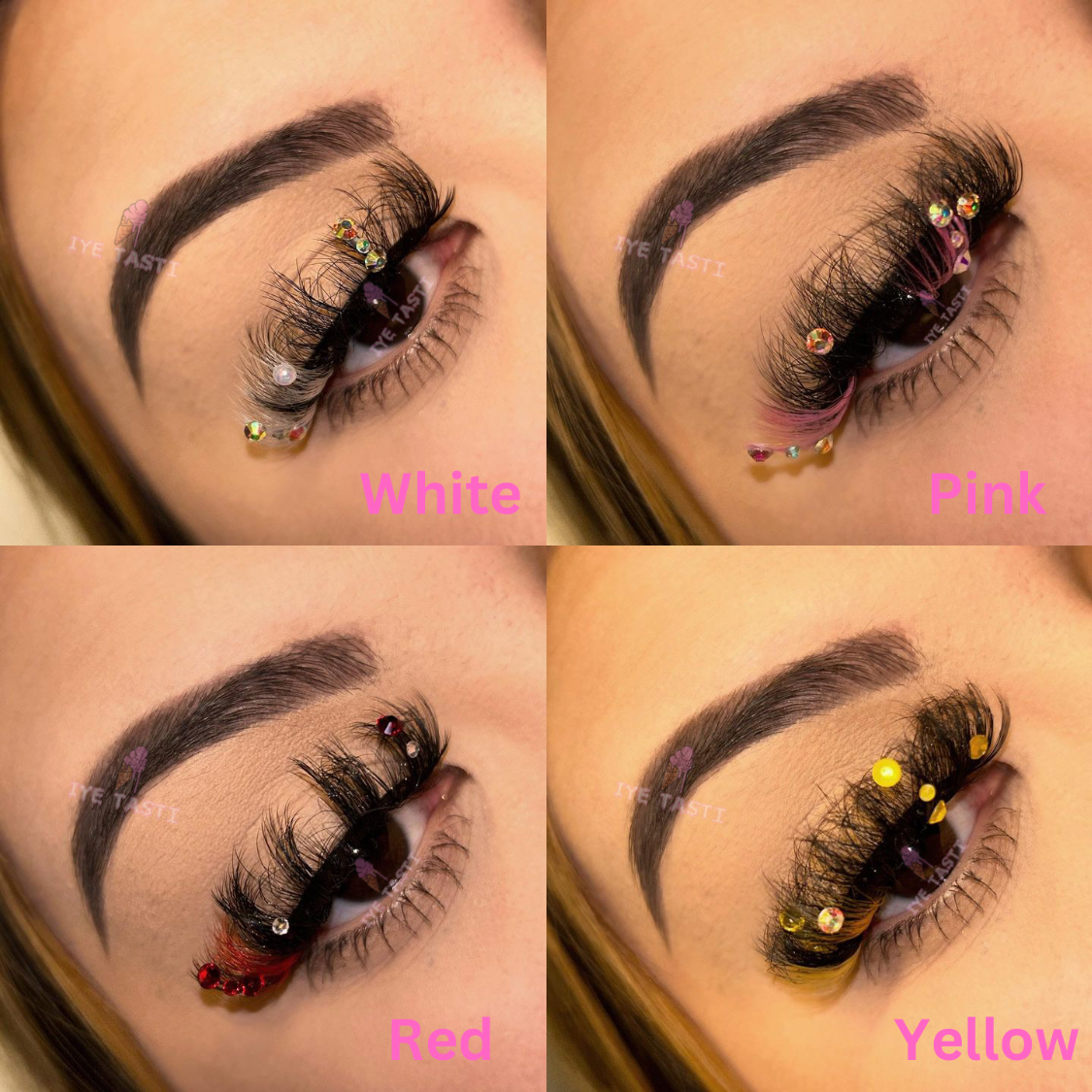 Rhinestone Color Lashes