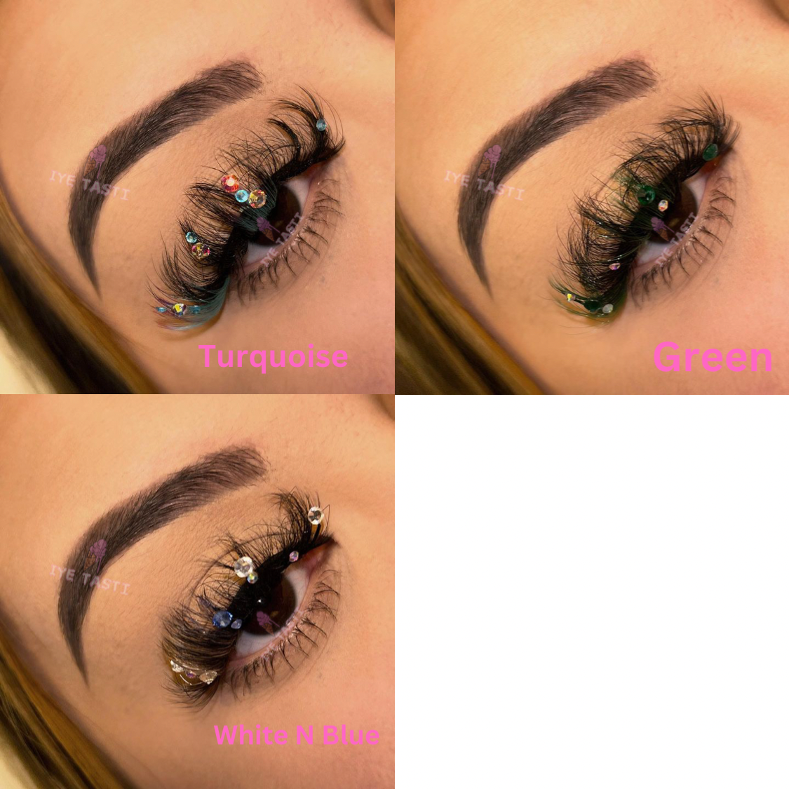 Wholesale Rhinstone Color Lashes