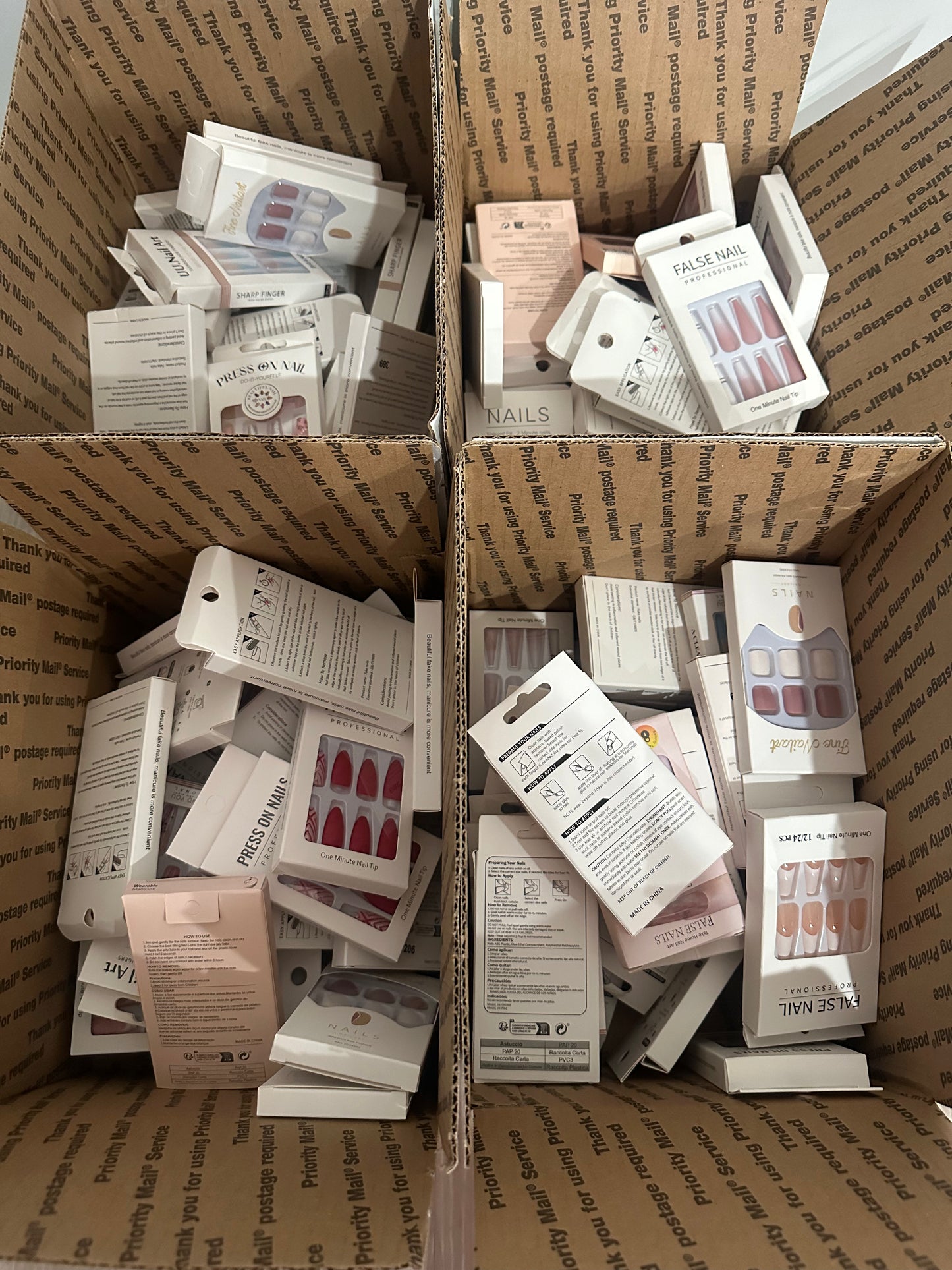 Box of mixed variety press ons